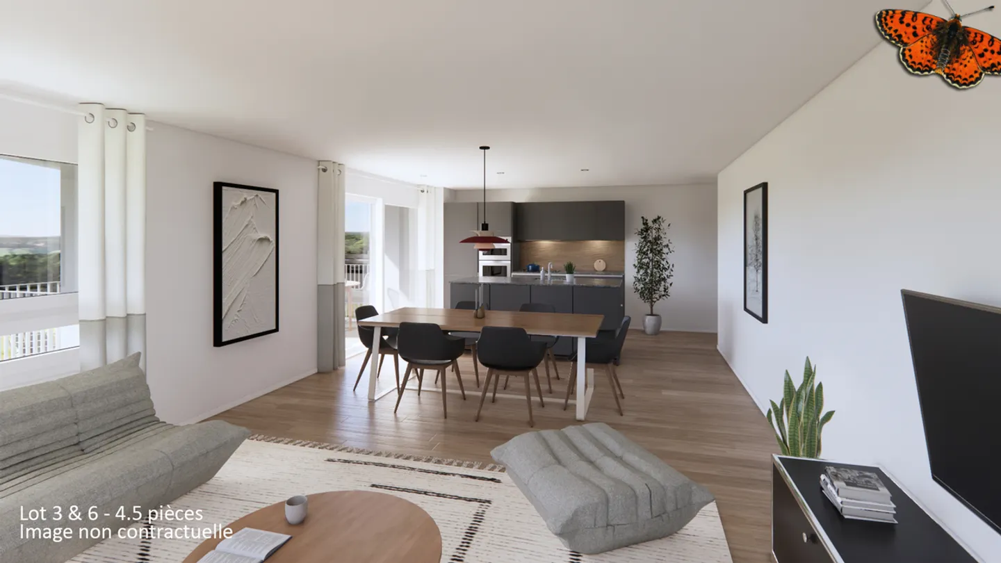 Magnifique appartement de 4½ pièces à Lentigny  - Foto 3 di 6