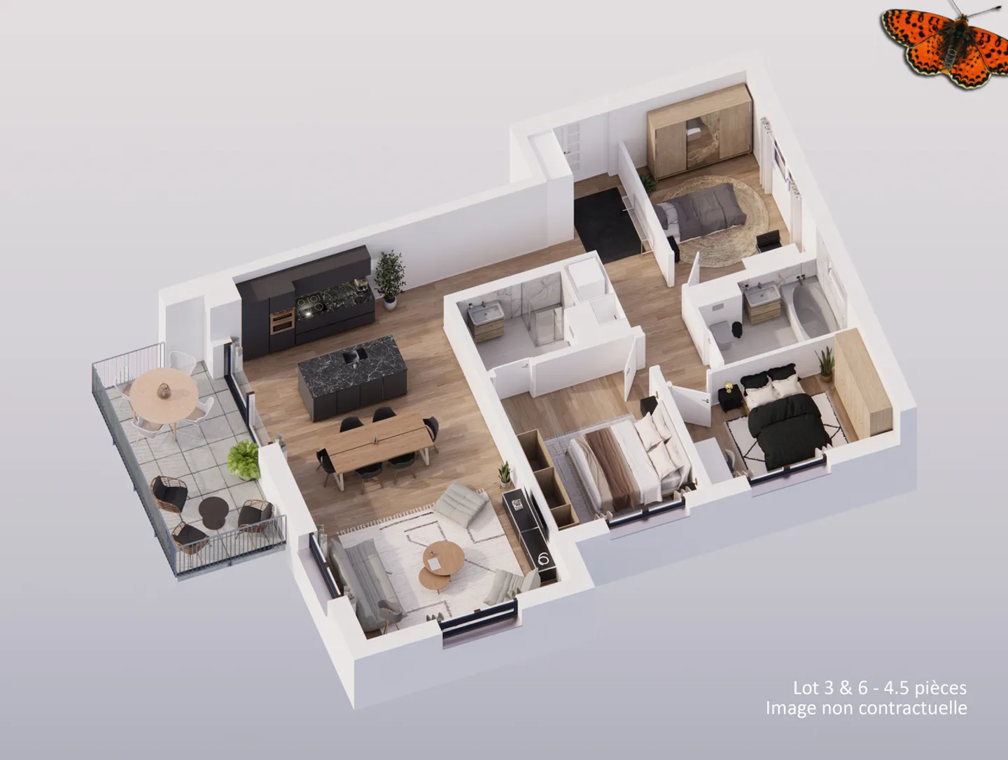 Magnifique appartement de 4½ pièces à Lentigny  - Foto 5 di 6