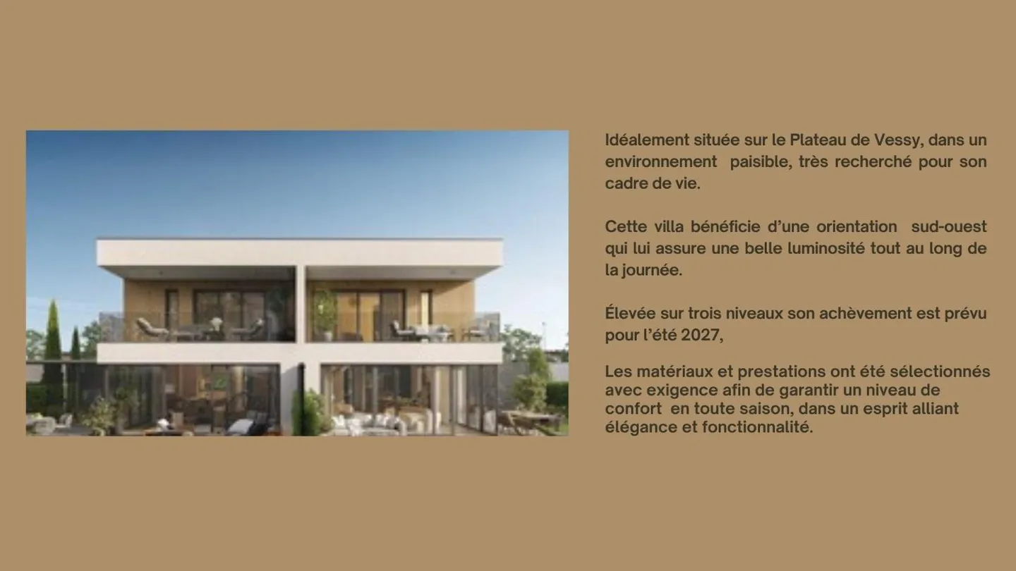 Neue Promotion auf dem Plateau de Vessy: prächtige Villa A - Foto 2 von 9