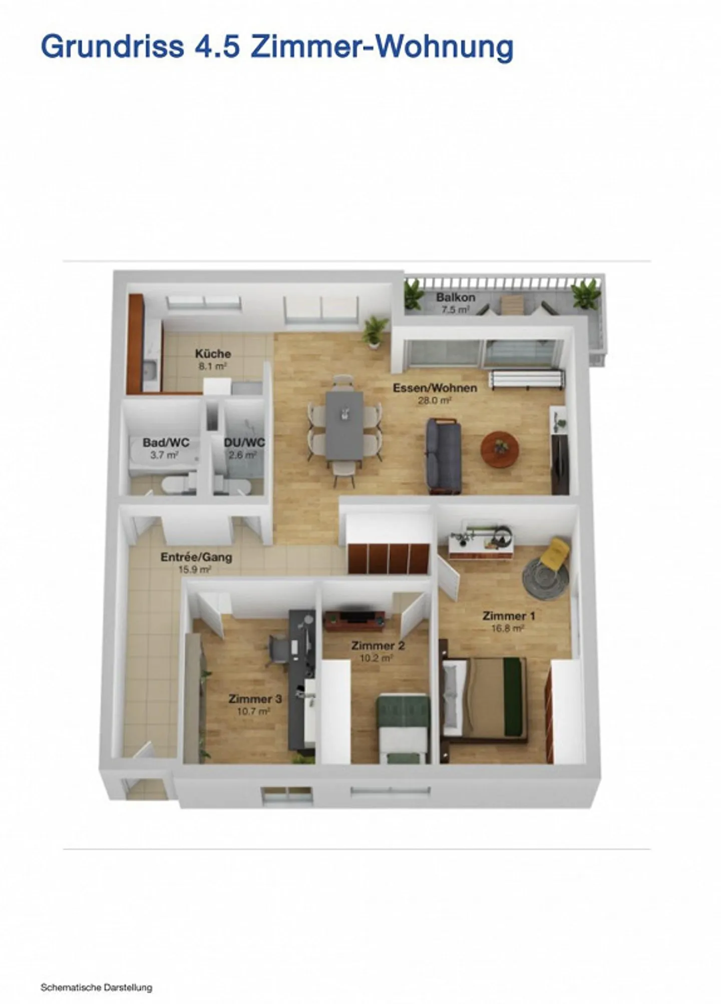 4.5-room apartment (103 m²) in a quiet location in St. Gallen - Photo 23 of 23