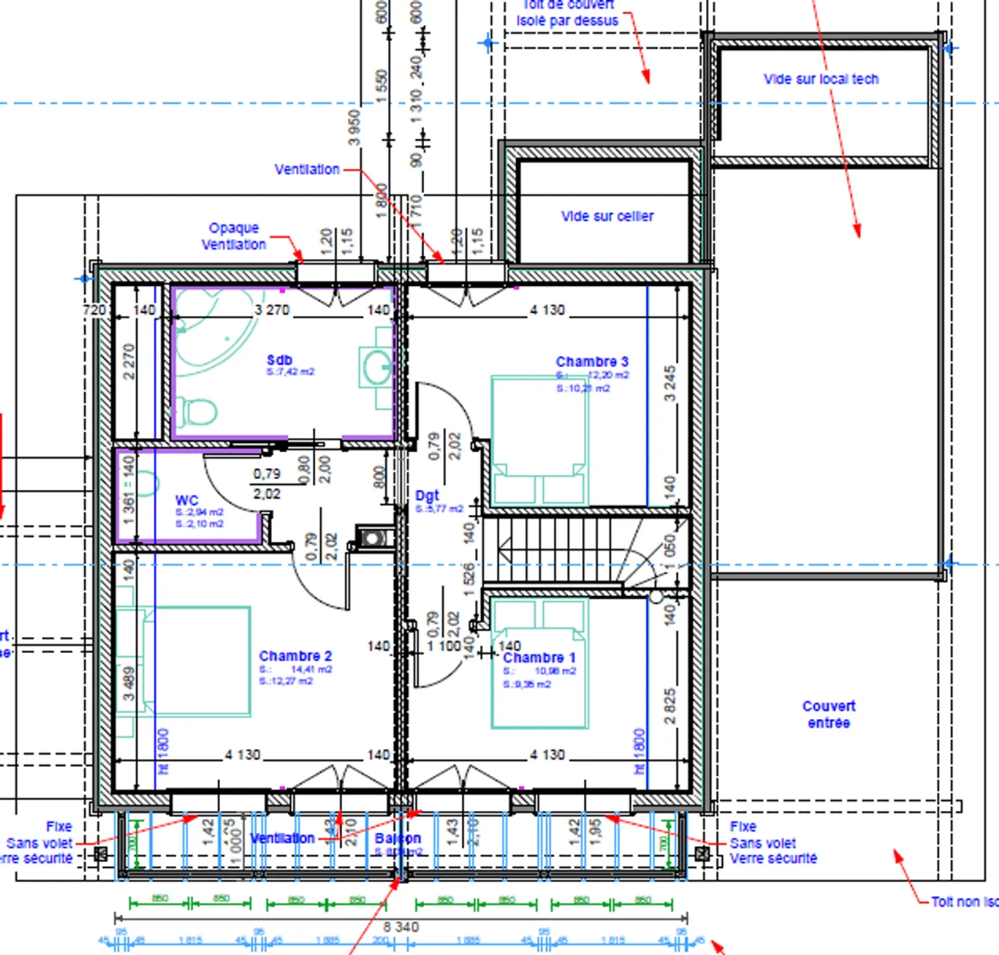 Moderne Holzhütte mit thermisch beheizten Balken, Garage, Terrasse und Garten - Foto 6 von 13