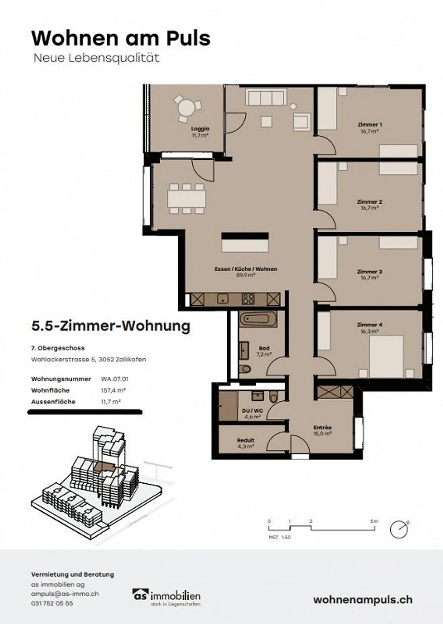 Spacious 5.5-room apartment with a view - Photo 12 of 12