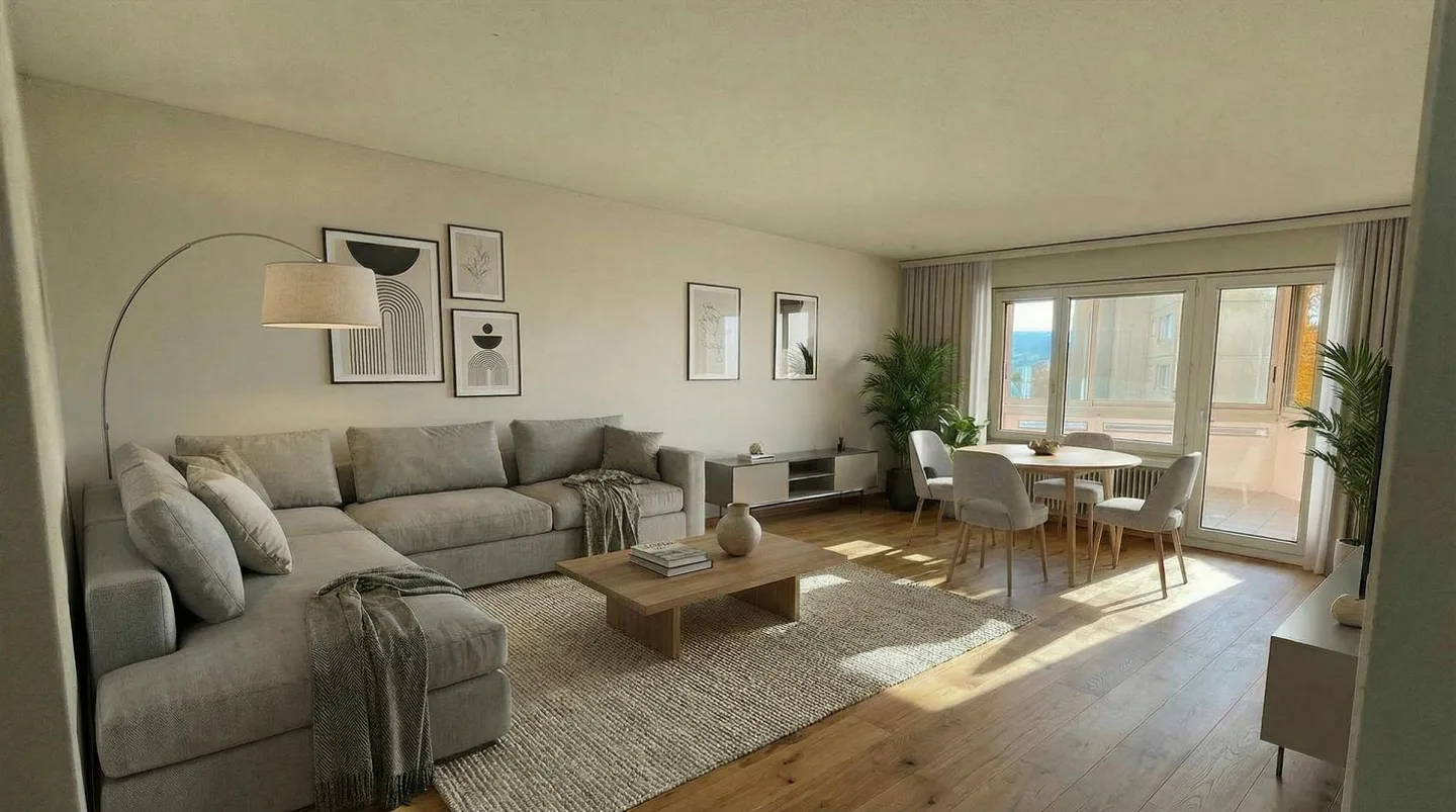 4-room apartment with balcony and 2 underground parking spaces in a quiet location - Photo 1 of 7