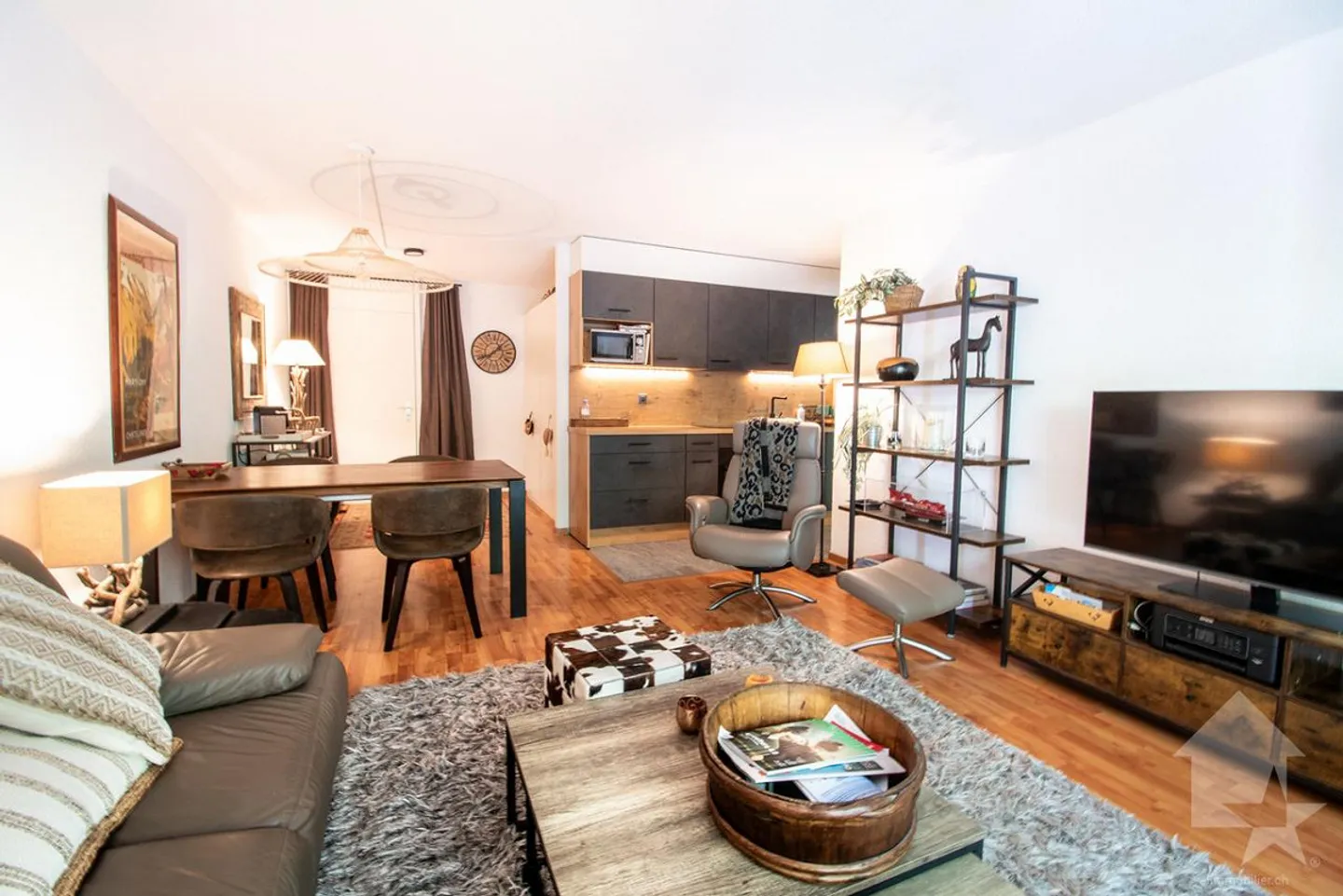 Torgon, 2,5 Zimmer + Ankleide renoviert im Gebäude Les Crêtes - Foto 1 von 11