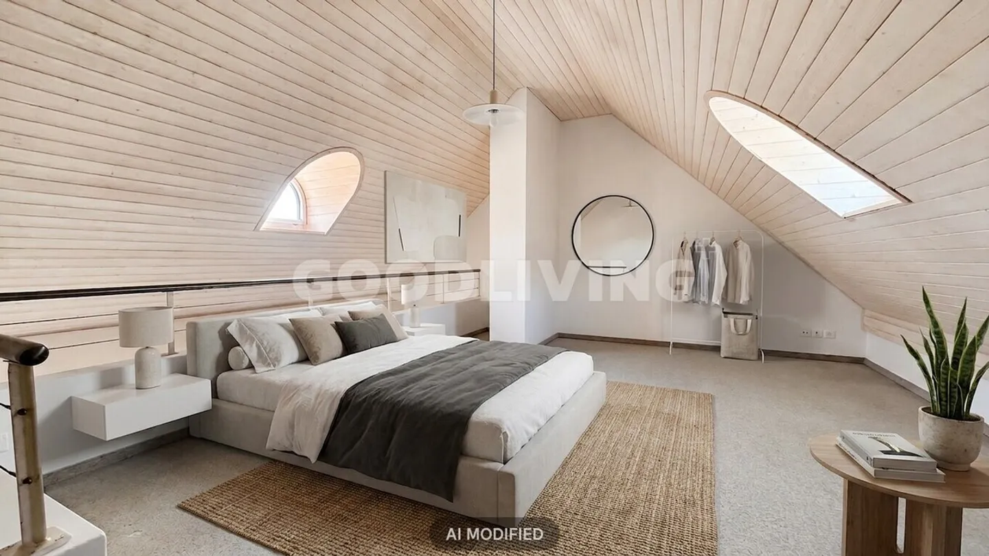 Appartement mansardé avec vue dégagée et situation résidentielle calme à Klingnau - Photo 3 sur 6