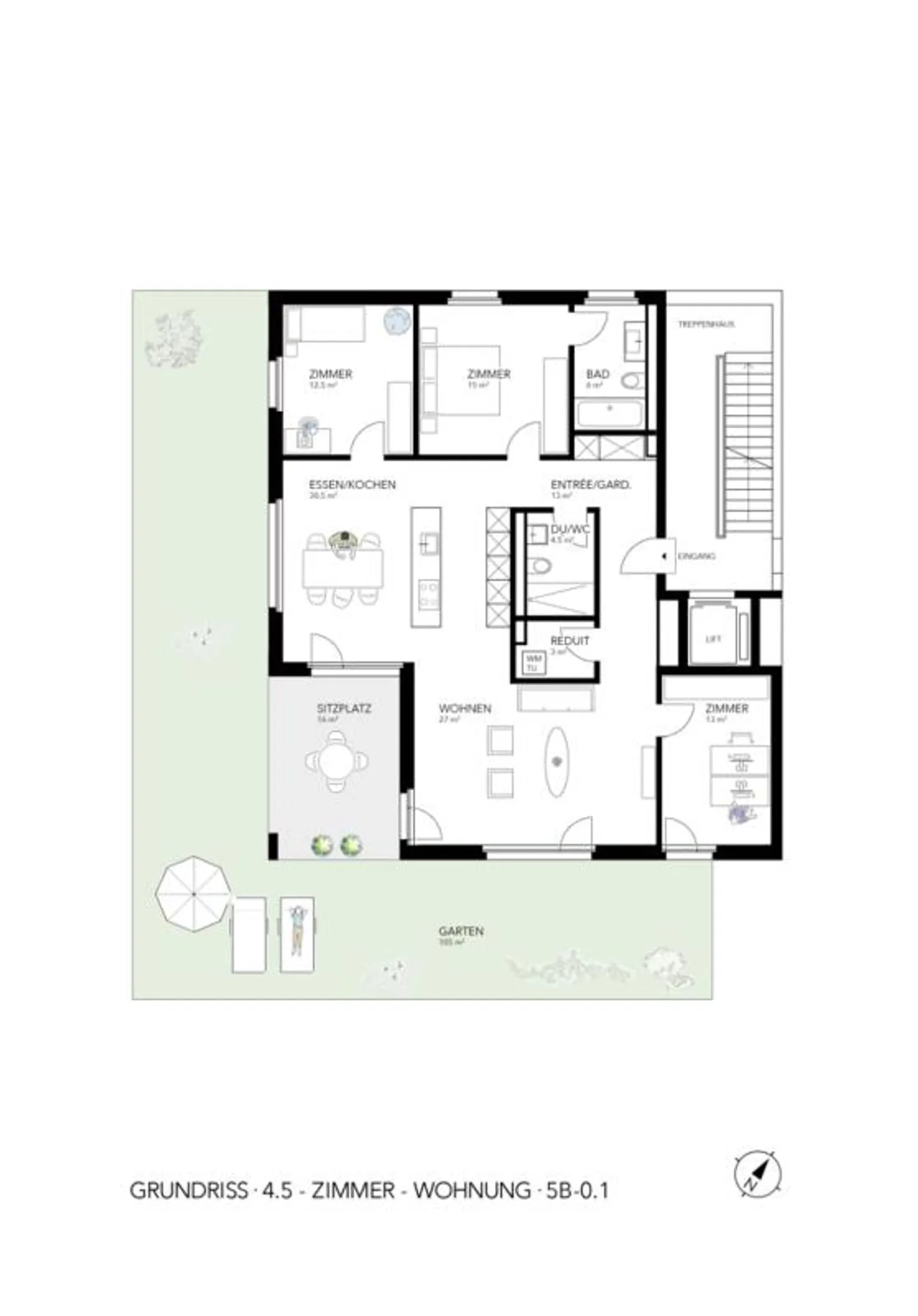 Exklusive Gartenwohnung mit Rigi-Sicht - Foto 4 von 5