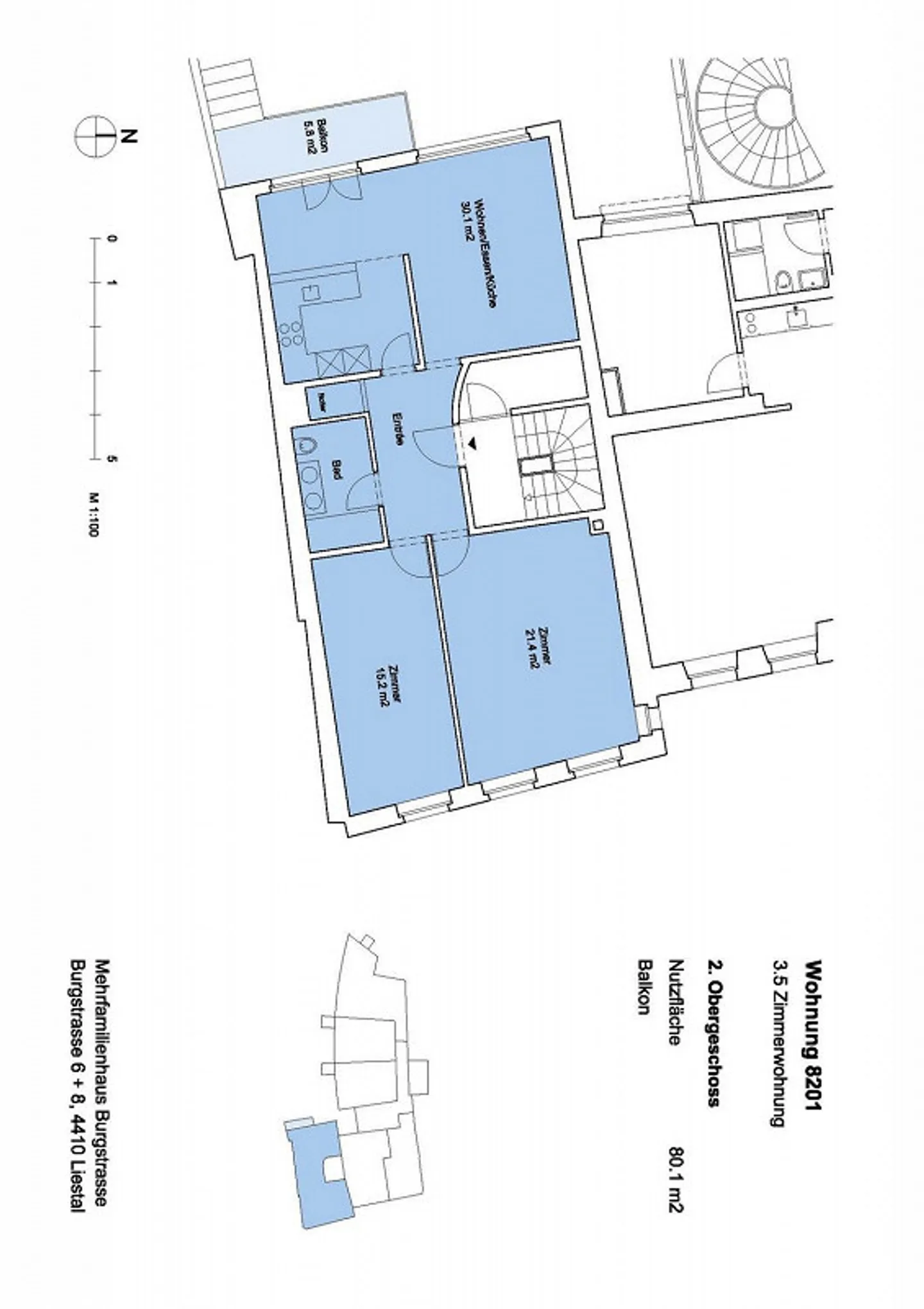 3-room apartment with garden access in a central location of Liestal - Photo 12 of 12