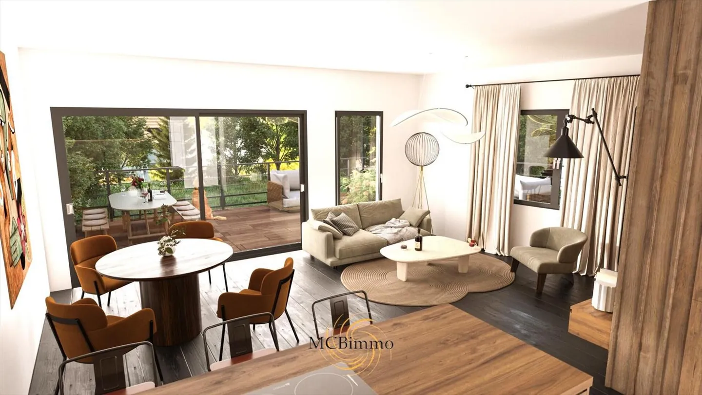 «3.5 Zimmerwohnung in Massonnens» - Photo 1 sur 9