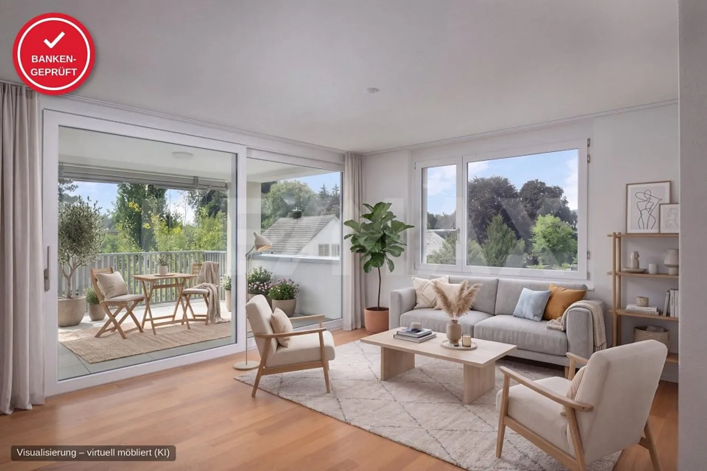 Appartement moderne de 4,5 pièces avec loggia et salle de bain parentale à Fahrwangen - Photo 1 sur 13