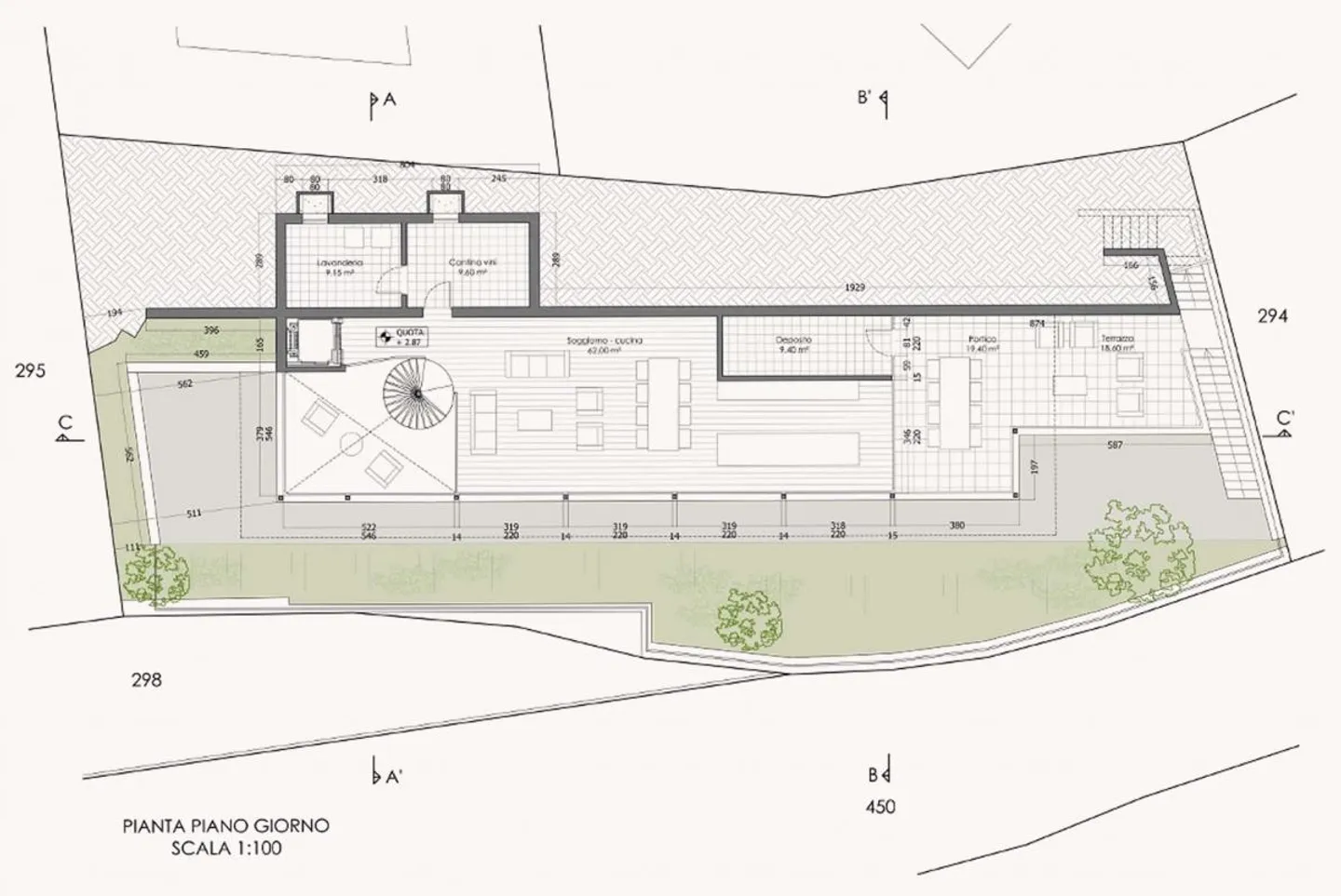 GENEHMIGTES PROJEKT FÜR EIN ZWEIFAMILIENHAUS MIT SEEBLICK IN NEGGIO - Foto 2 von 9