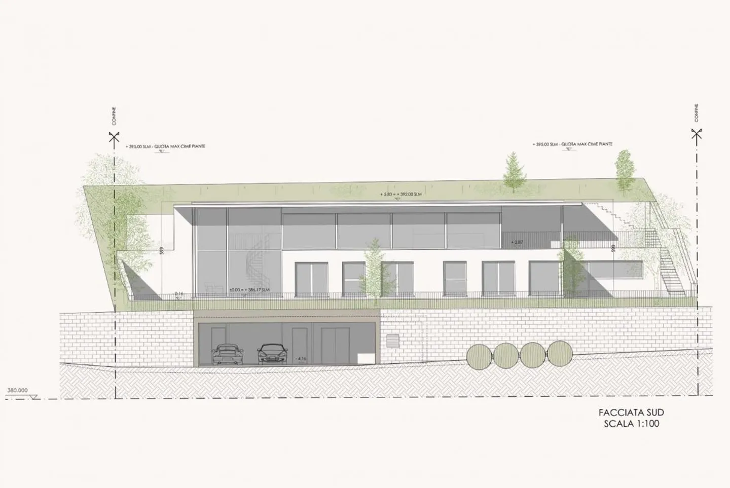 GENEHMIGTES PROJEKT FÜR EIN ZWEIFAMILIENHAUS MIT SEEBLICK IN NEGGIO - Foto 1 von 9