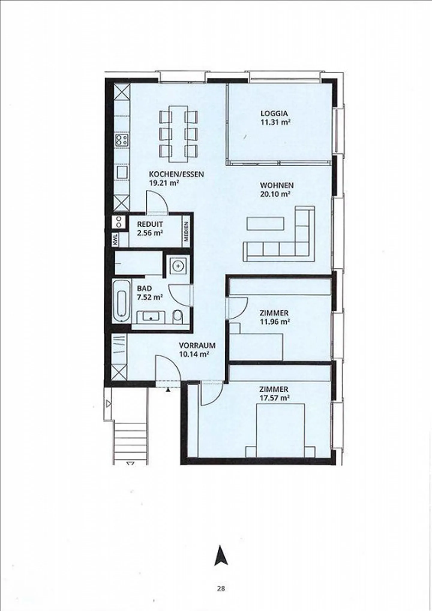 Geräumige Wohnung mit Loggia - Foto 9 von 9