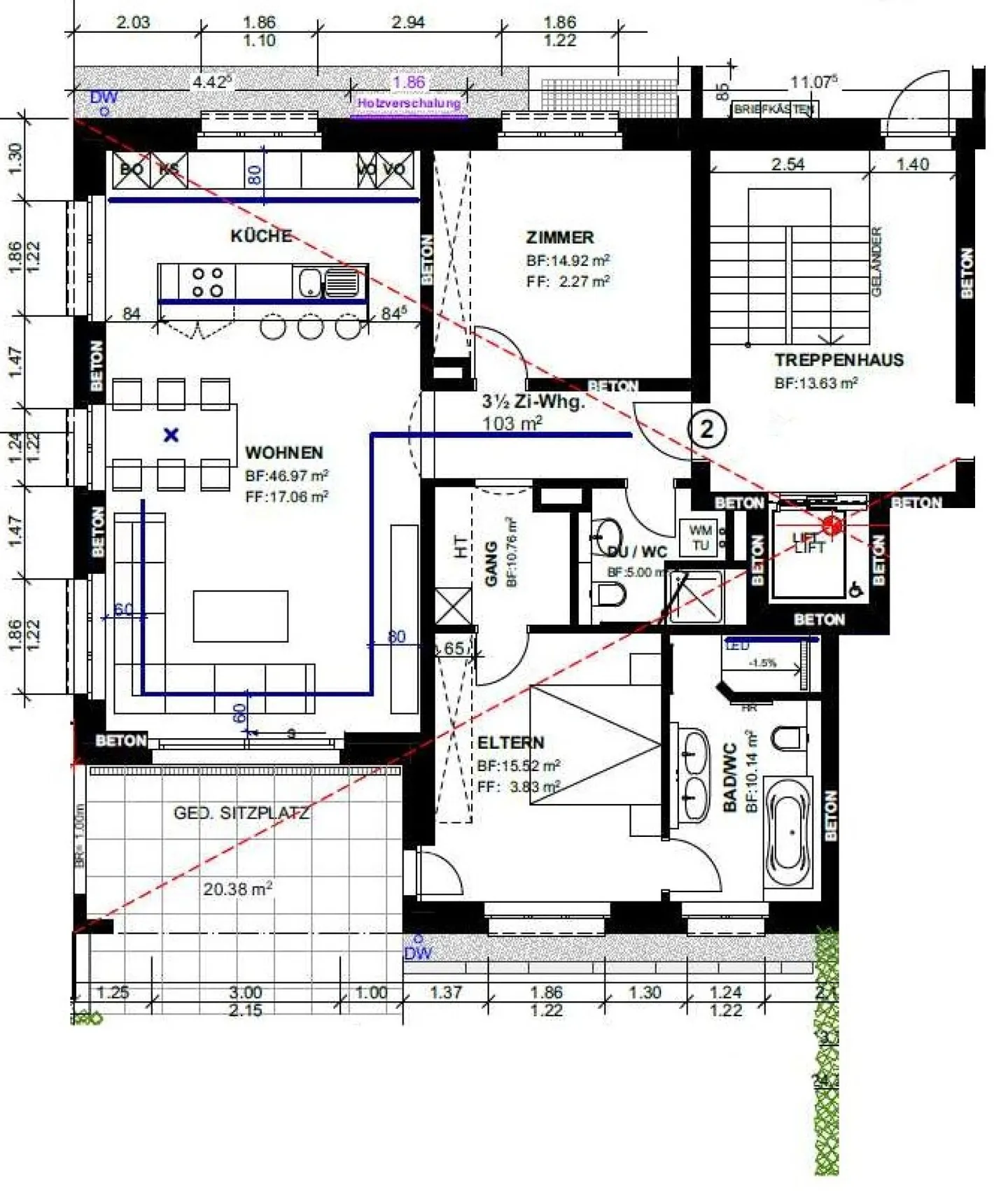 For rent 3½ room new apartment in Maugwil / tax community Wil! - Photo 4 of 7