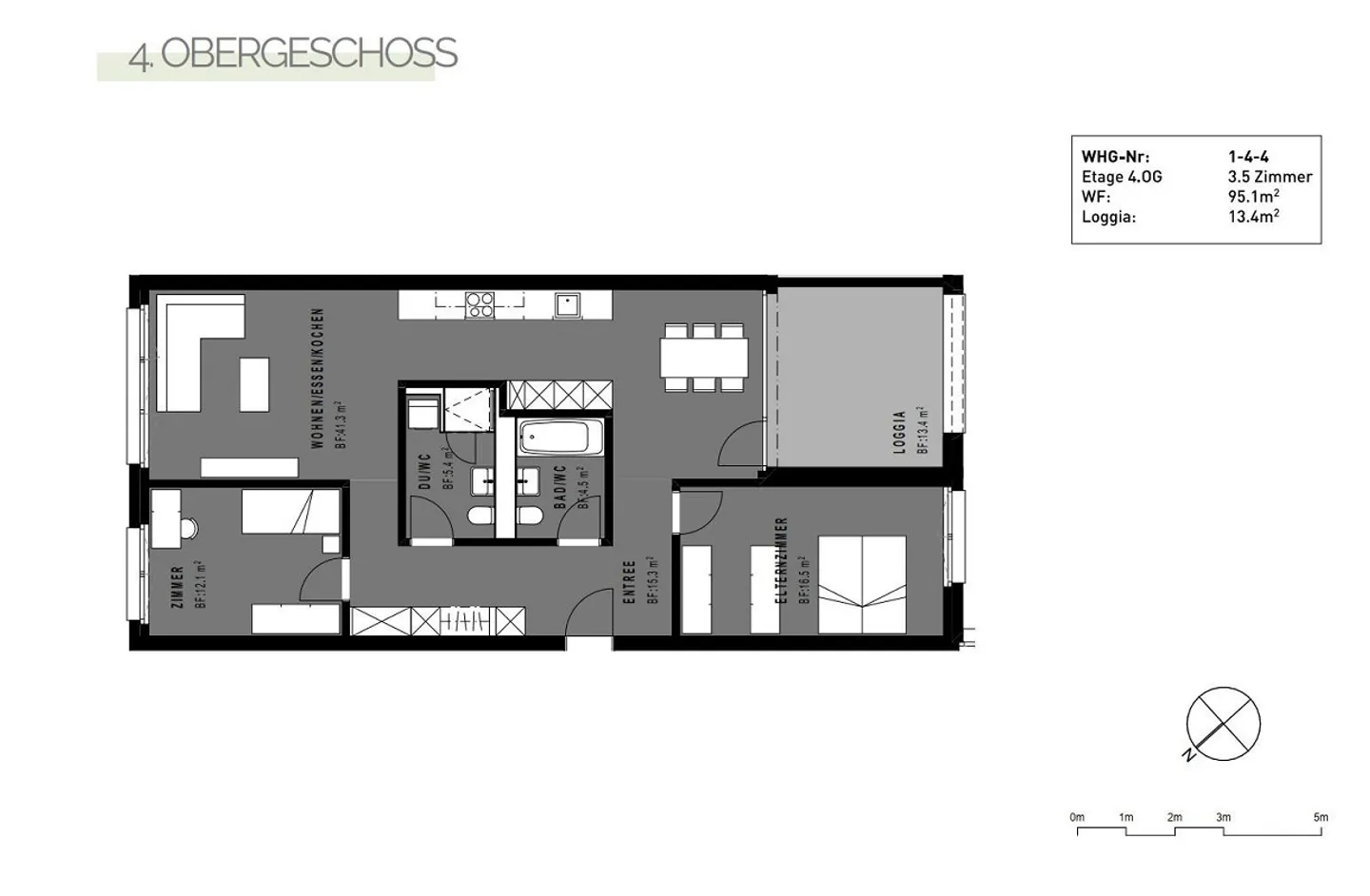Moderne 3½-Zimmer-Wohnung mit Loggia - Foto 11 von 11