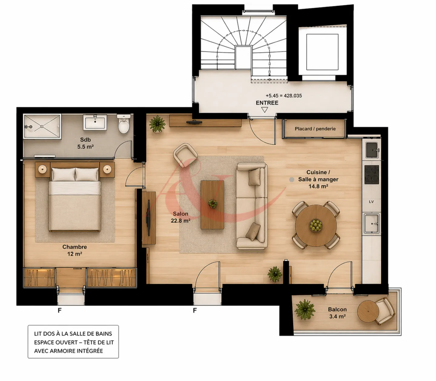 Neu - Penthouse-Wohnung mit 2,5 Zimmern in Corsier-sur-Vevey - Foto 2 von 3