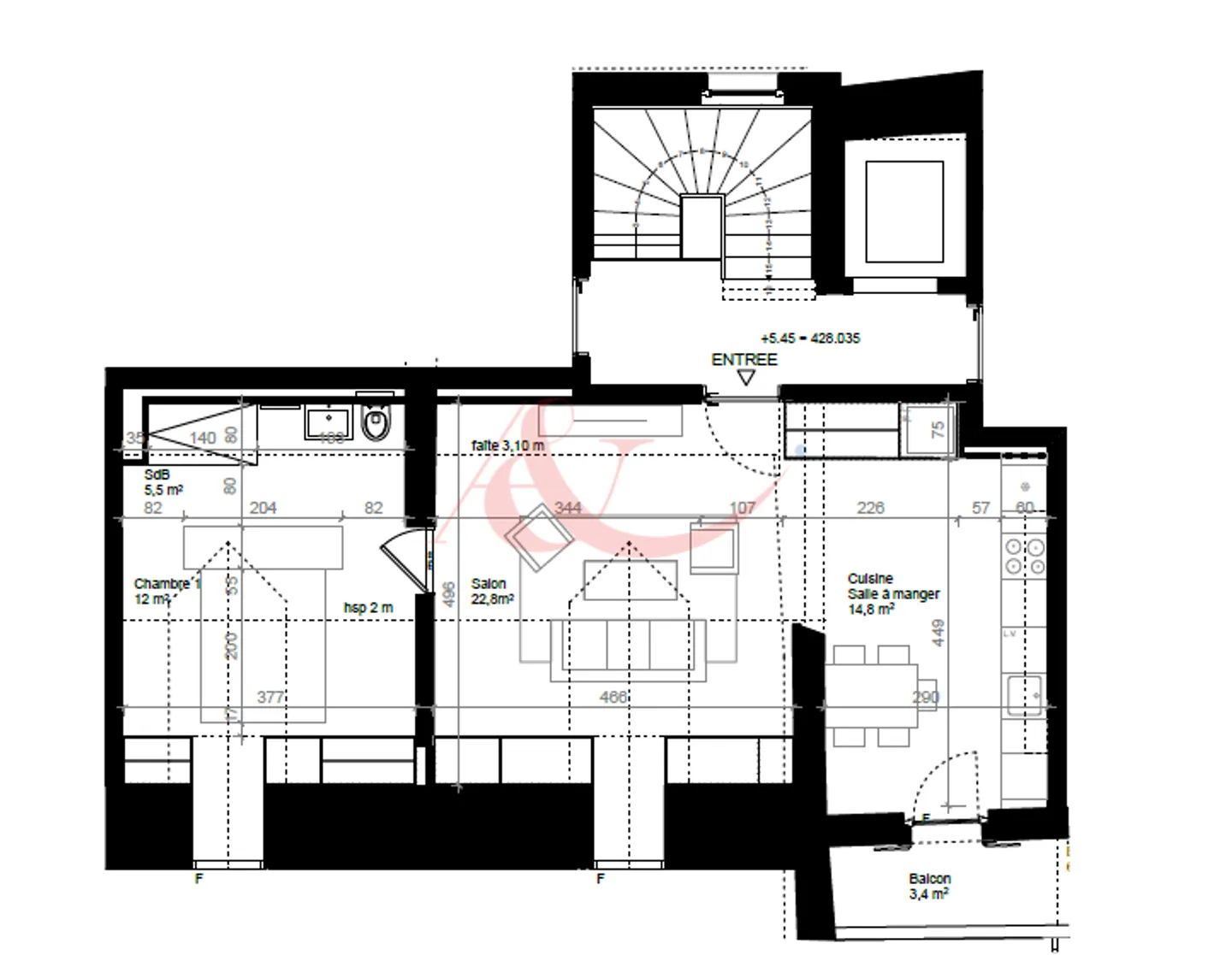 Neu - Penthouse-Wohnung mit 2,5 Zimmern in Corsier-sur-Vevey - Foto 3 von 3