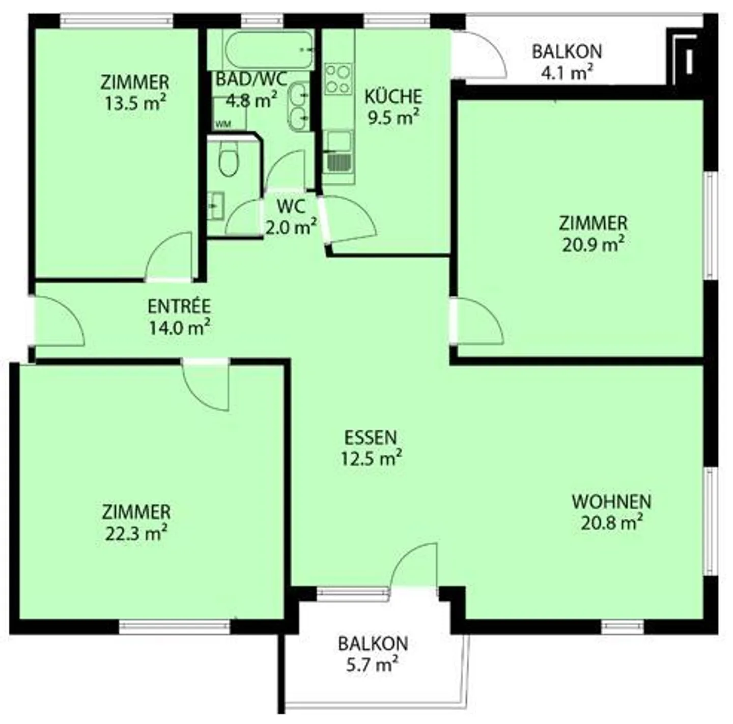 1.5 Room Apartment in Neuhausen am Rheinfall - Photo 7 of 7