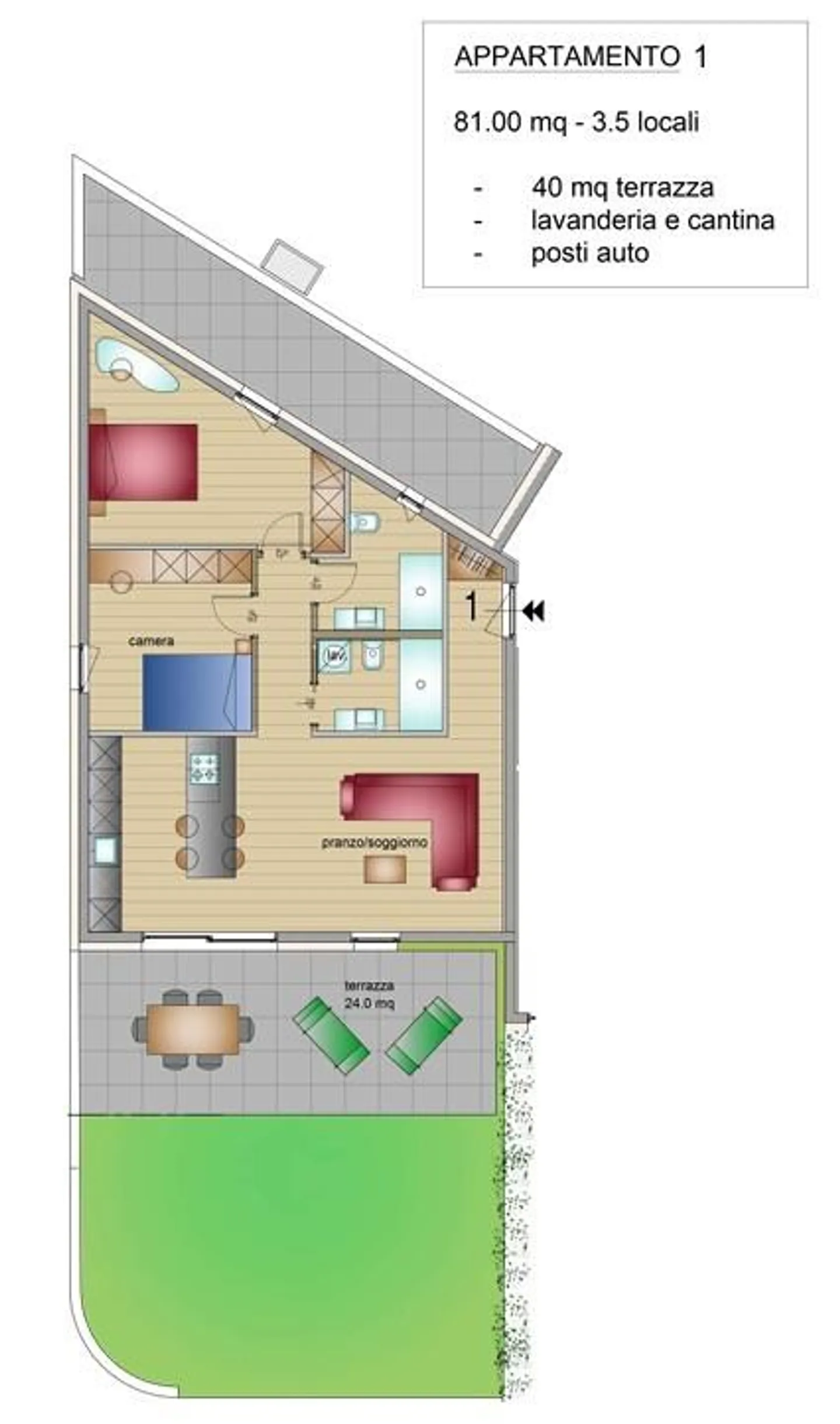 SPLENDIDE 3.5 AVEC TERRASSES ET JARDIN PRIVÉ À LUMINO - Photo 9 sur 9