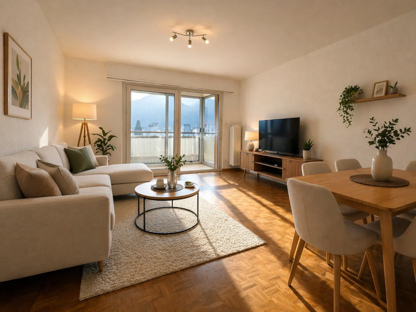 Bellissimo appartamento 3.5 con vista libera a sud-ovest - Foto 1 di 14