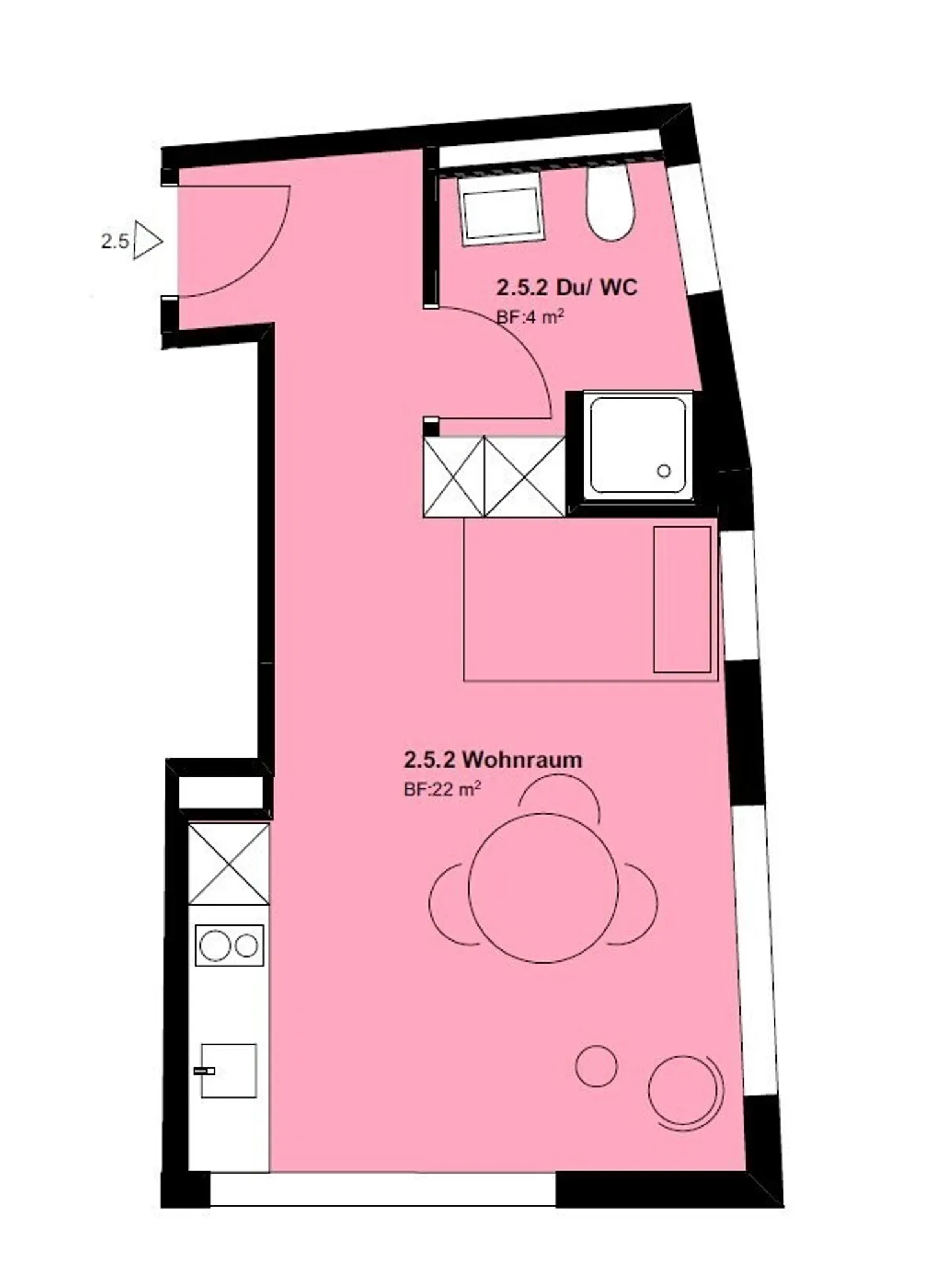 Accogliente appartamento di 1,5 stanze in affitto nel centro storico di Chur! - Foto 5 di 5