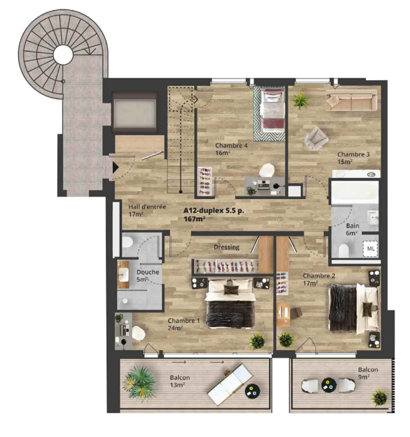 Duplex 5.5 stanze - Foto 4 di 5