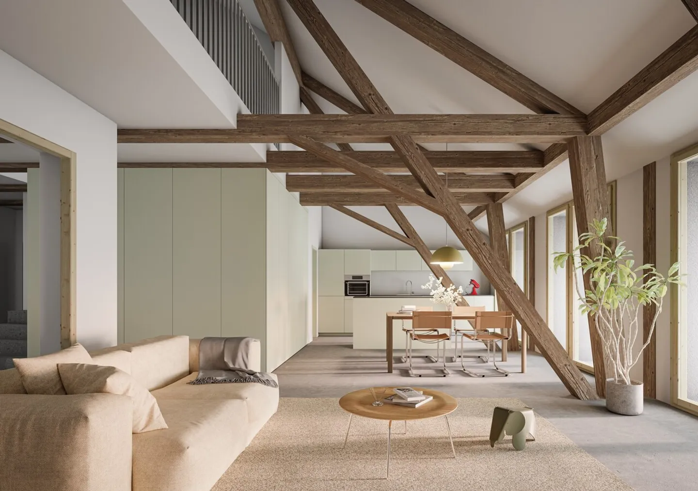 New 4.5-room duplex apartment in a renovated farmhouse - Photo 3 of 3