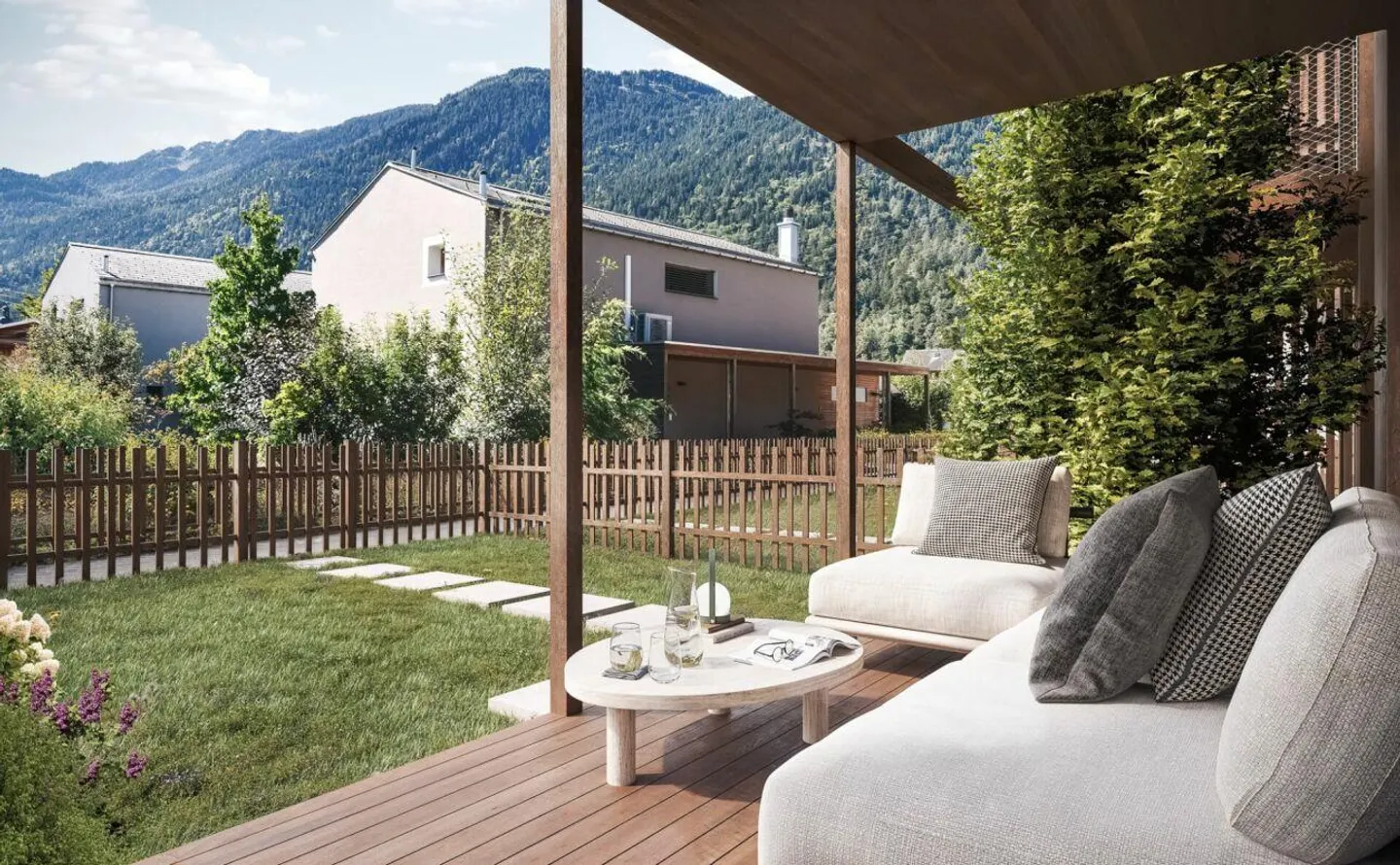 Modernes Doppelhaus mit Garten - Foto 1 von 4