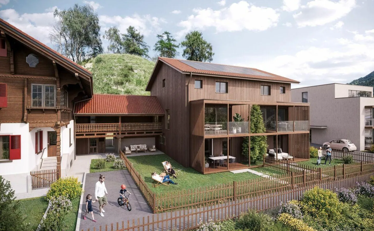Modernes Doppelhaus mit Garten - Foto 2 von 4