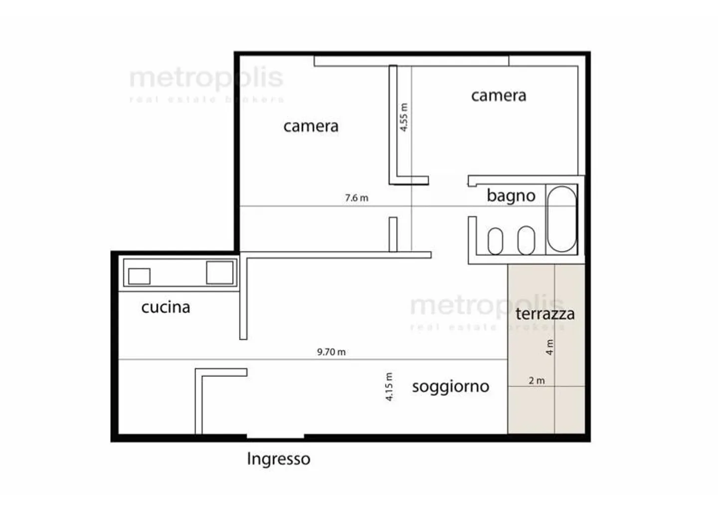 SPLENDID 3.5 ROOMS FURNISHED APARTMENT WITH TERRACE IN PAZZALLO - Photo 10 of 10