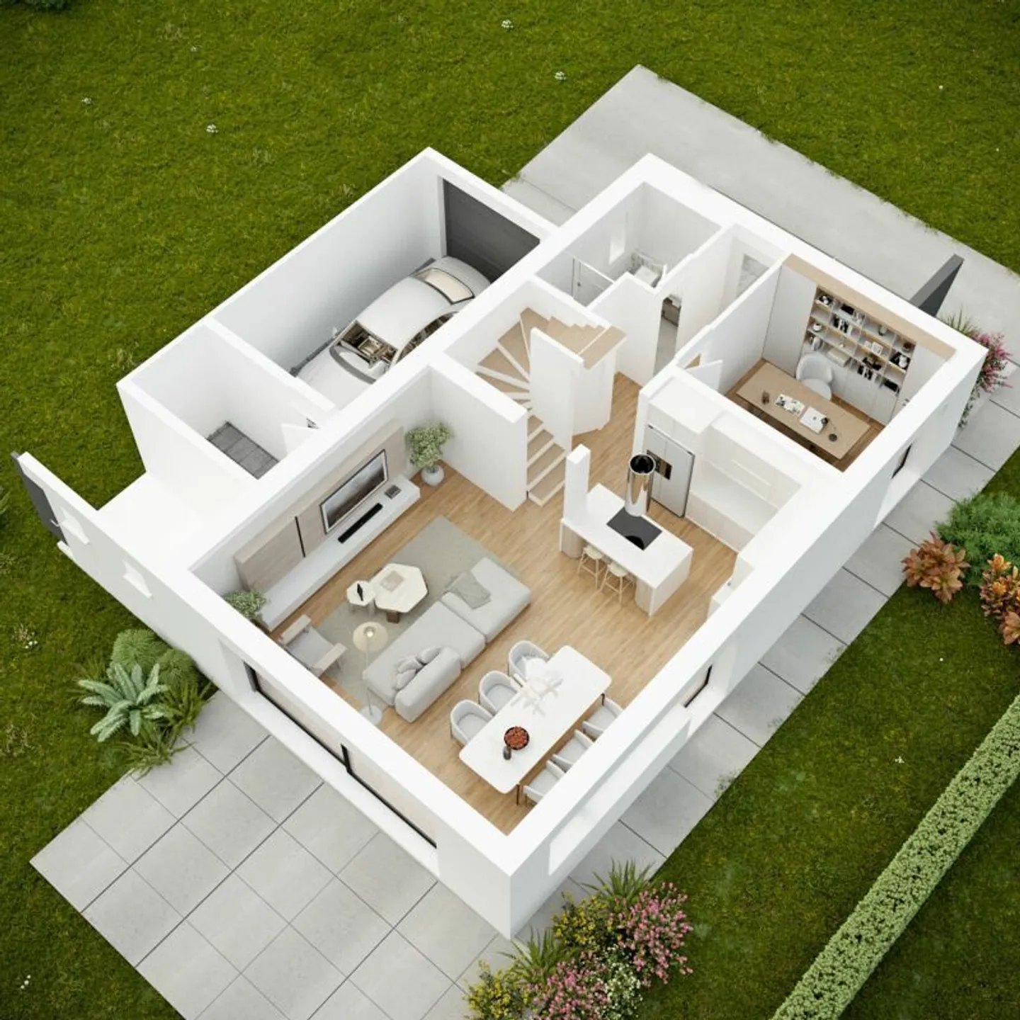 Villa con garage, 6,5 camere con giardino. - Foto 7 di 10