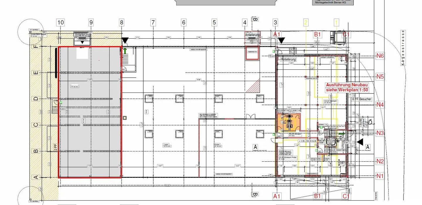Magazzino di 300m2 e ufficio di 55m2 nel quartiere industriale di Kägen a Reinach - Foto 7 di 7