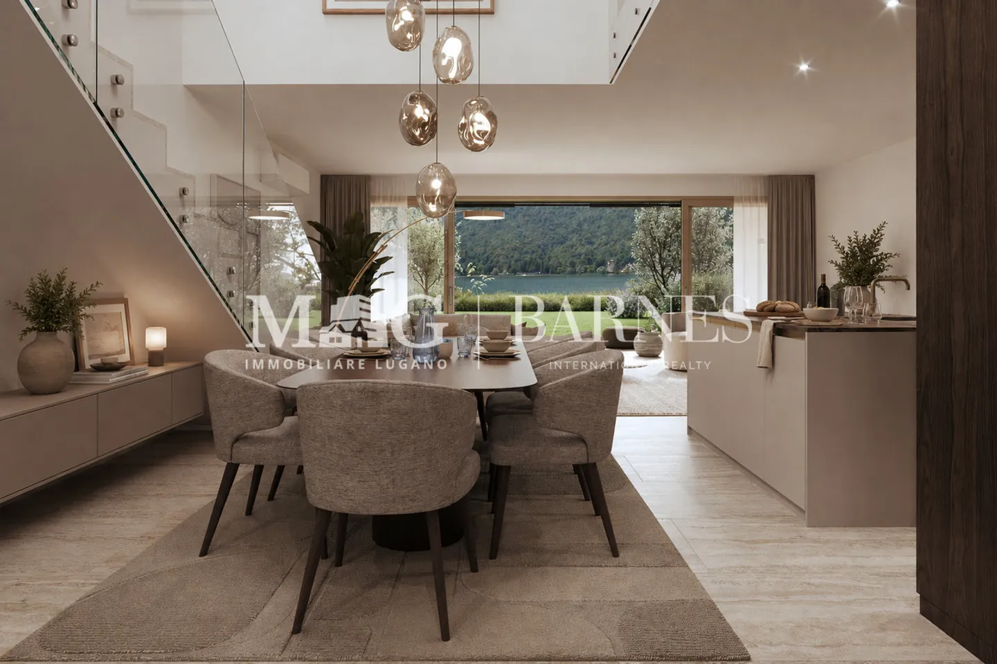 Eckvilla mit Seeblick und privatem Garten in Caslano - Foto 3 von 6