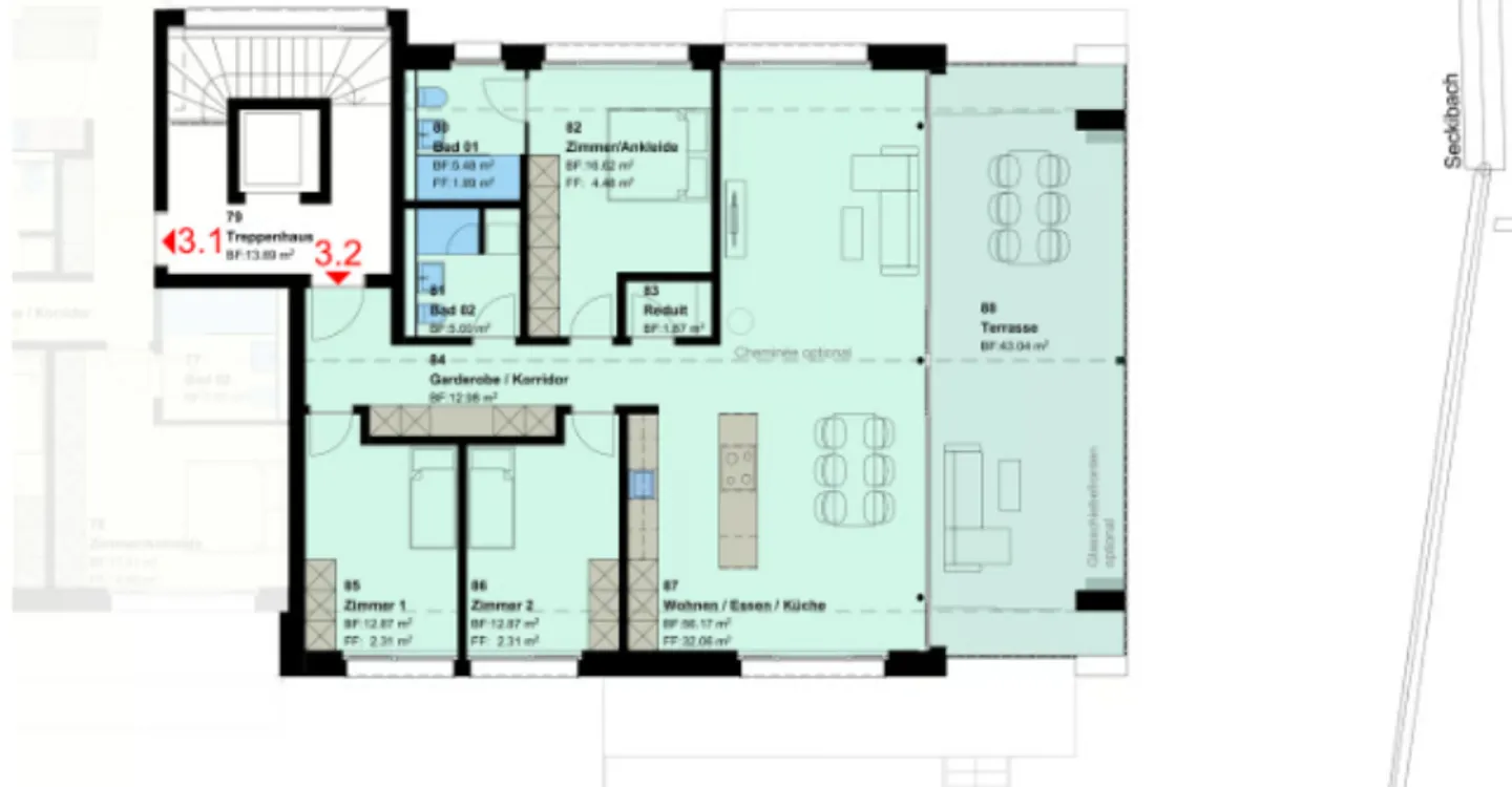 Modernes Penthouse in der Natur - Foto 9 von 10