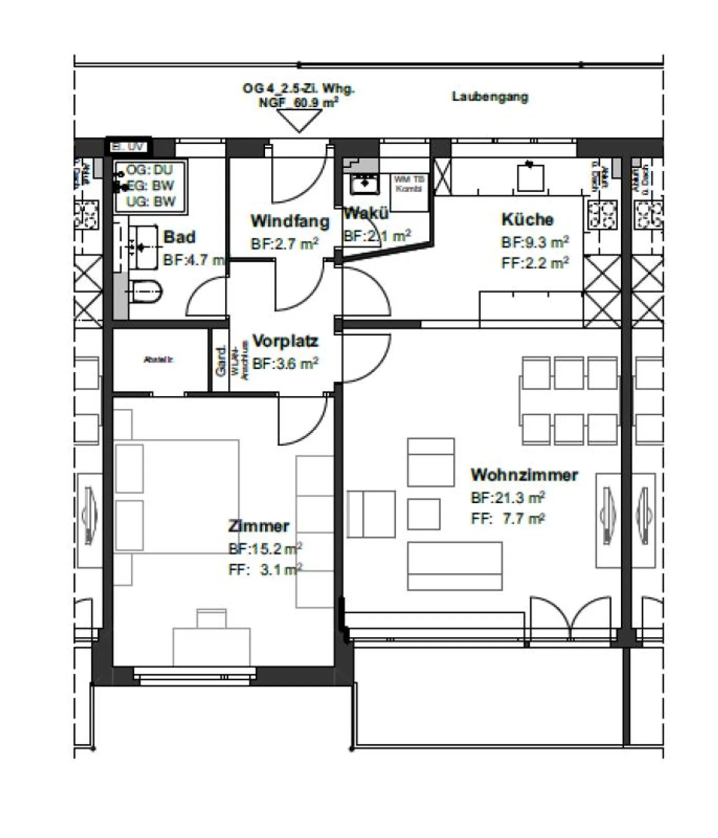 Appartement lumineux de 2,5 pièces dans un emplacement calme près de la ville - Photo 8 sur 8