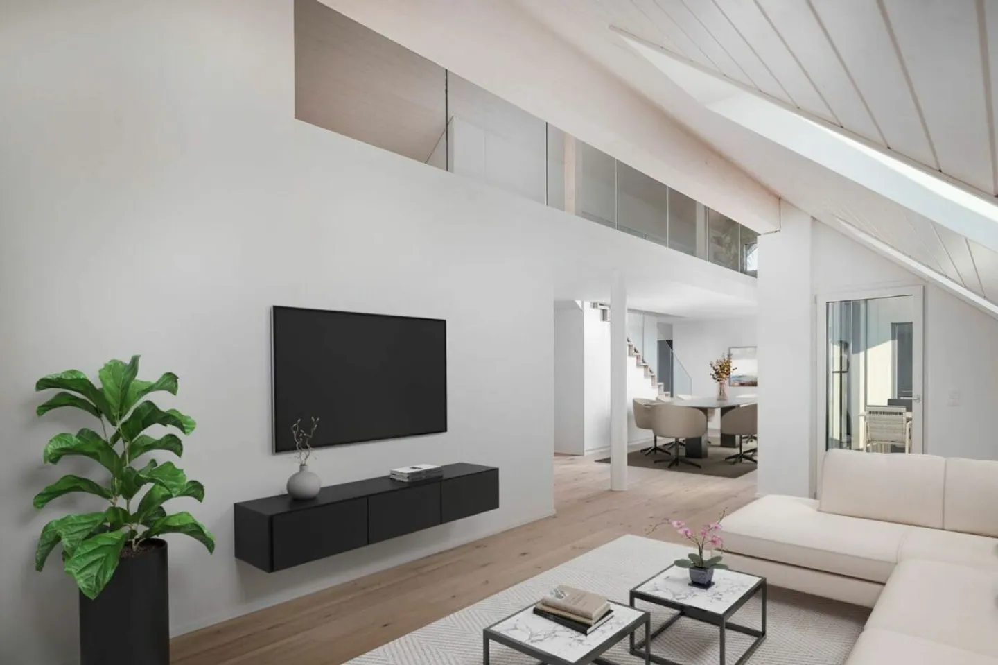 Maisonette-Dachwohnung mit Seesicht - Wohnen über den Dächern von Männedorf - Foto 6 von 14