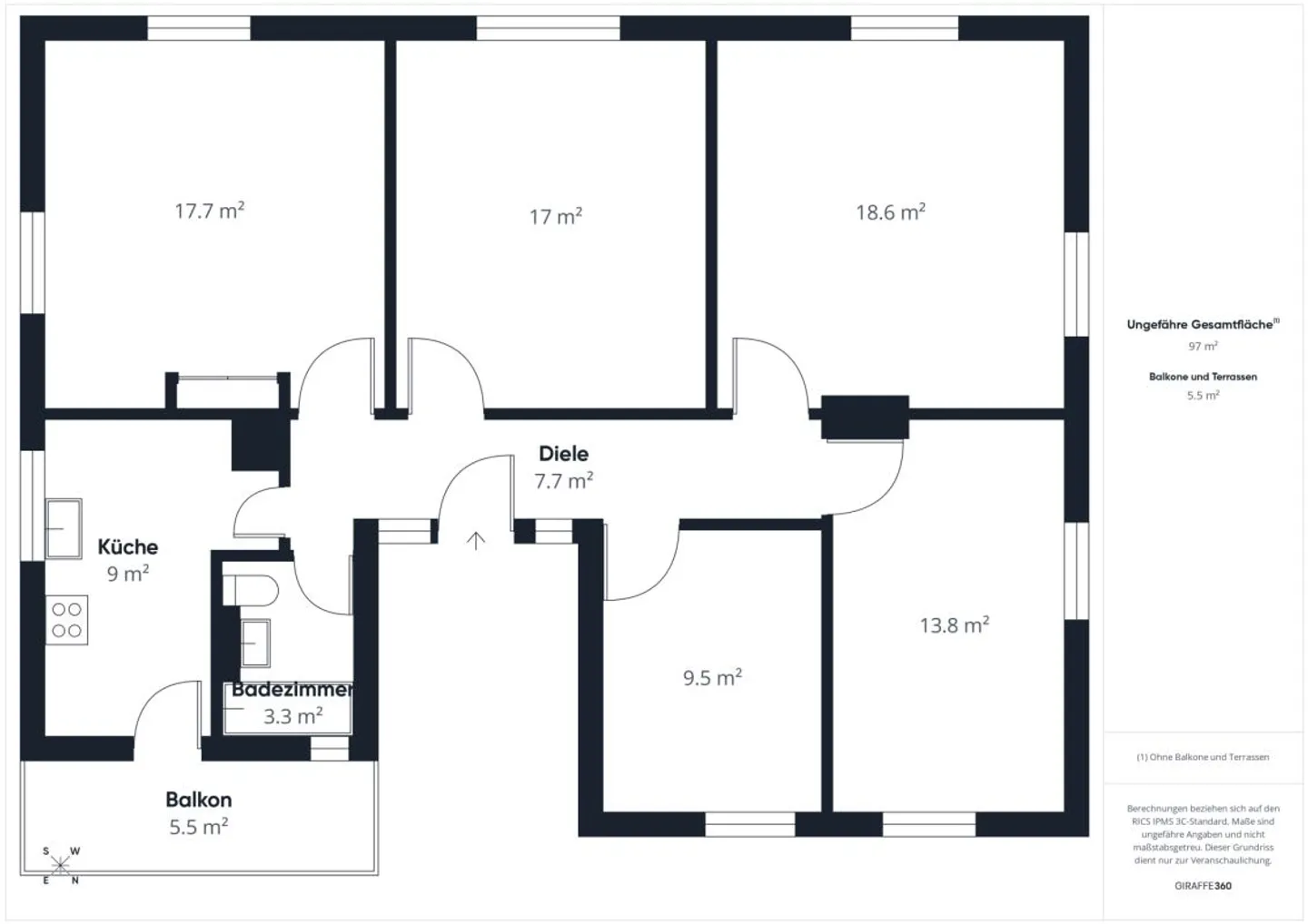 Charming 5-room apartment in a central location in Wil - Photo 11 of 11