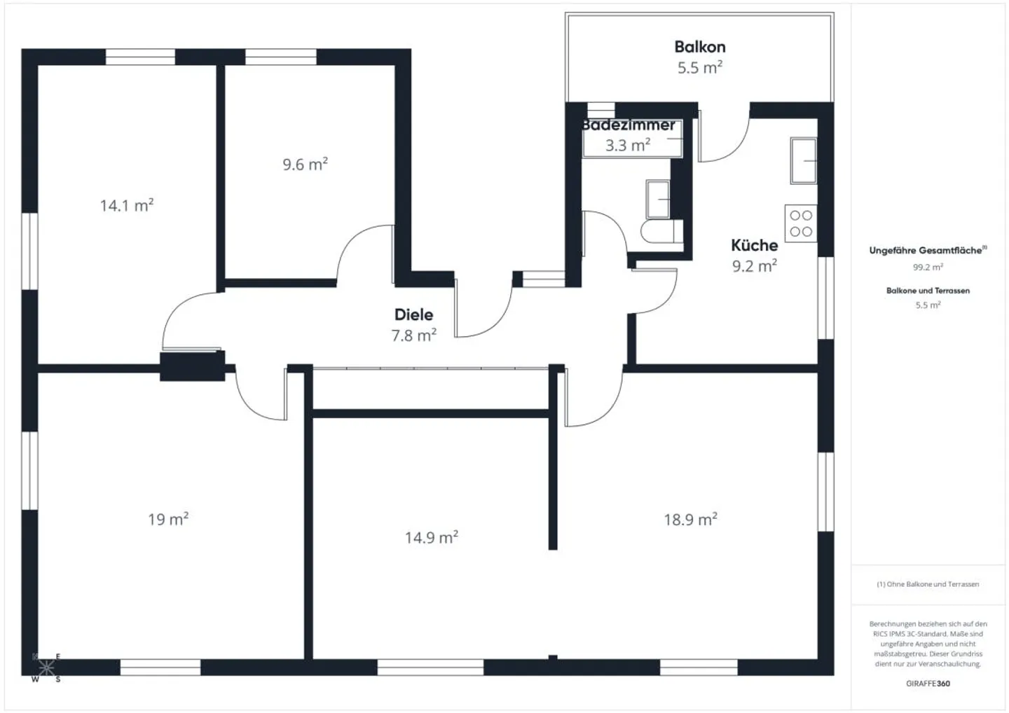 Charming 5-room apartment in a central location in Wil - Photo 10 of 10