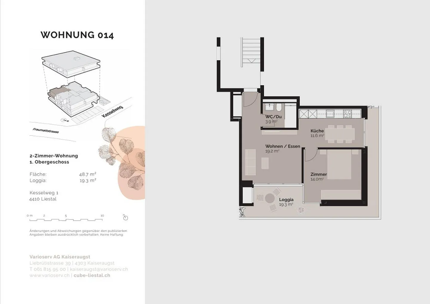 Moderne 2-Zimmer-Wohnung mit grosser Loggia in Liestal - Photo 9 of 9
