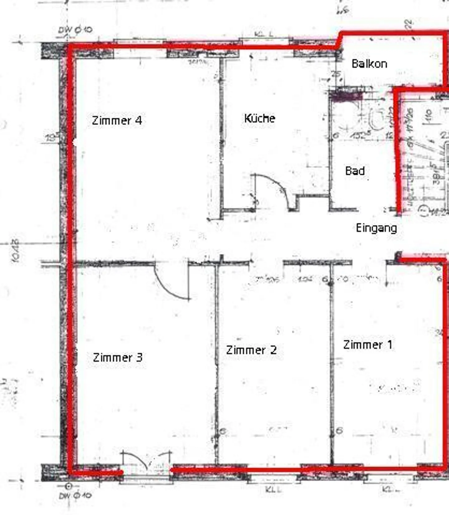 Schöne 4 Zimmerwohnung nähe Bachgraben. - Foto 1 von 1