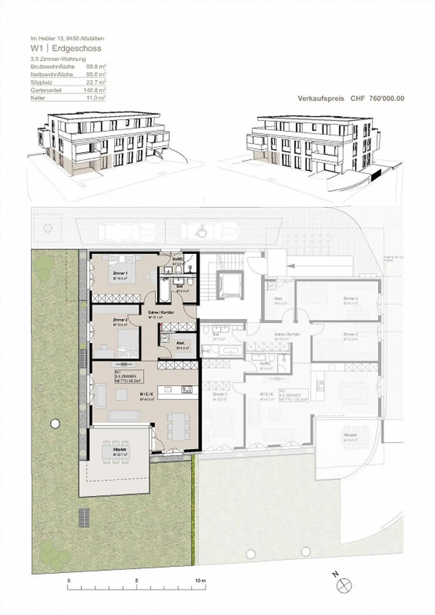 Sehr schöne 3.5 Zimmer Gartenwohnung - Foto 5 von 7