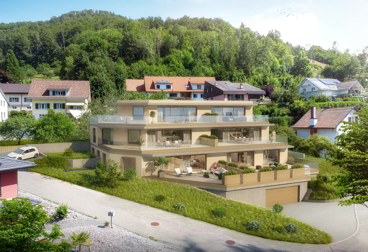 Nuovo appartamento giardino 4,5 locali con vista mozzafiato - Foto 1 di 4
