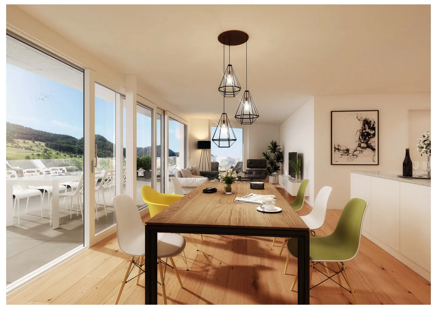 Nuovo appartamento giardino 4,5 locali con vista mozzafiato - Foto 3 di 4