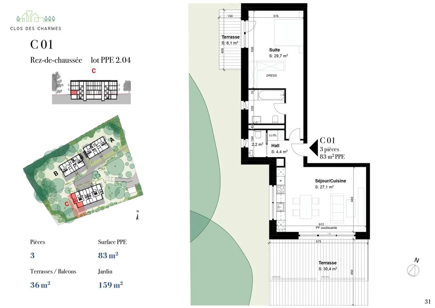 Promotion LE CLOS DES CHARMES  | 4 Zimmer C.12 - Foto 7 von 12