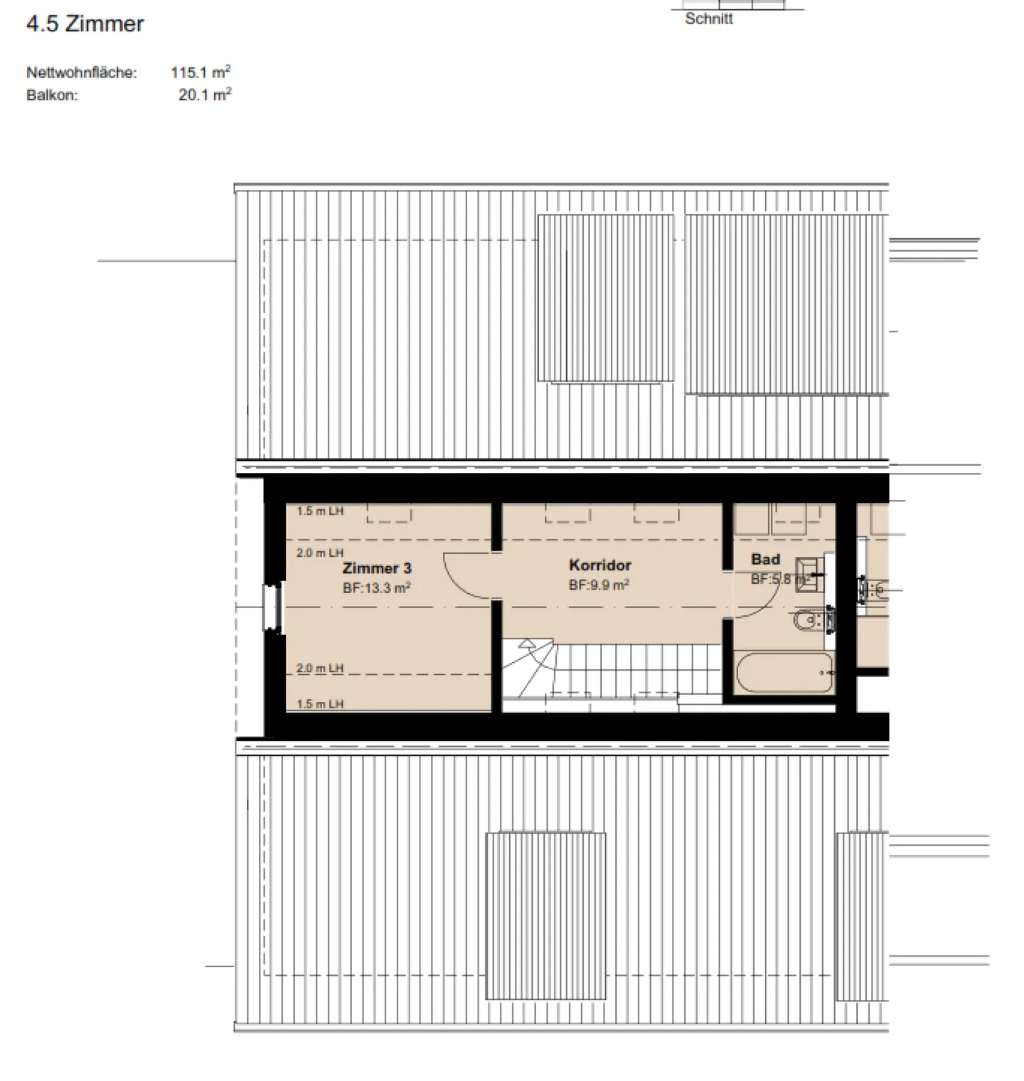 Helle moderne 4.5-Maisonette Dachwohnung - Foto 12 von 12