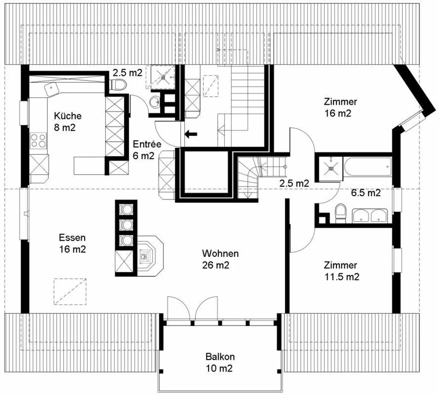 Ampio appartamento mansardato luminoso in una posizione privilegiata con vista panoramica - Foto 13 di 15