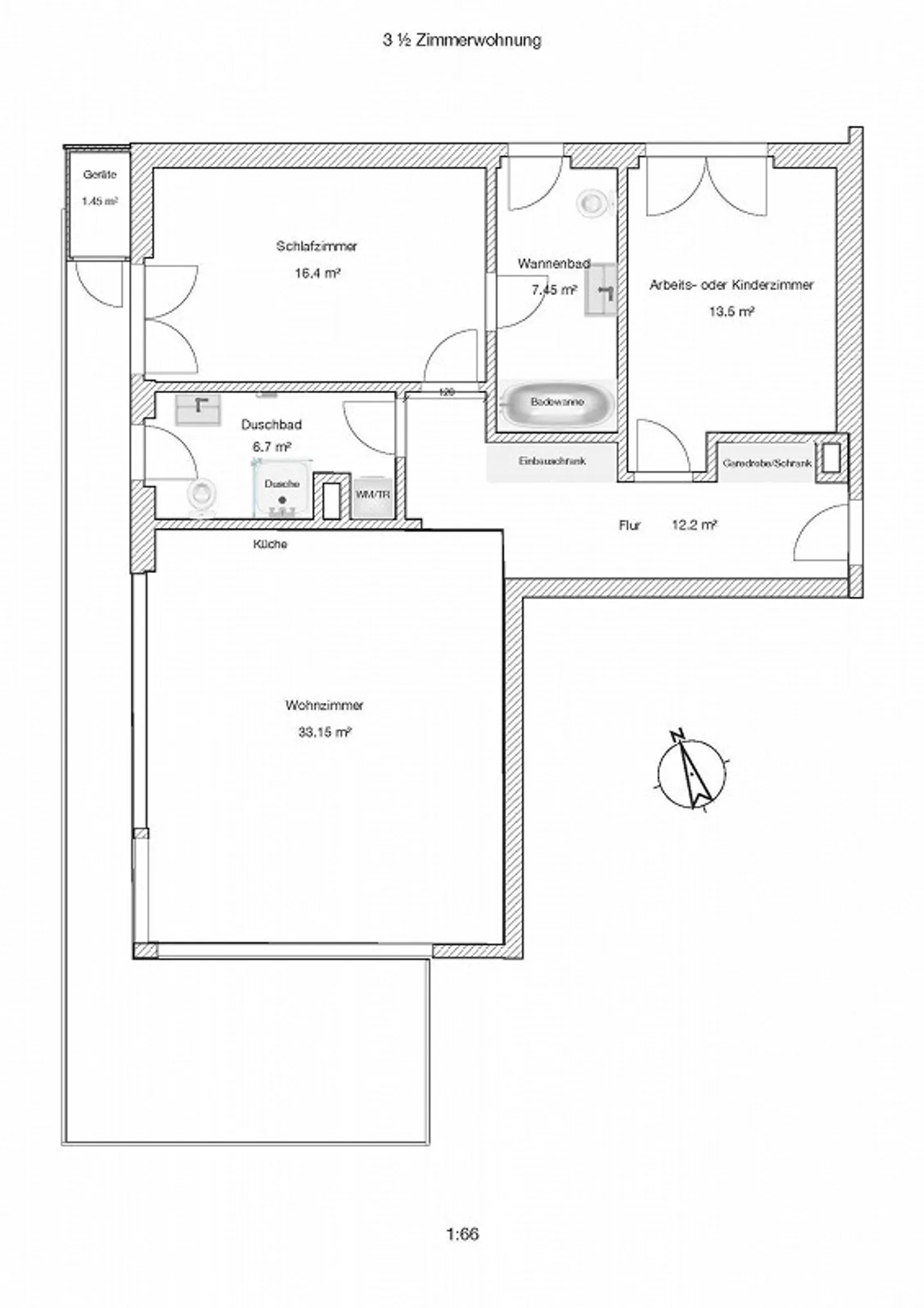 Moderne Wohnung mit Bergsicht - Foto 5 von 14