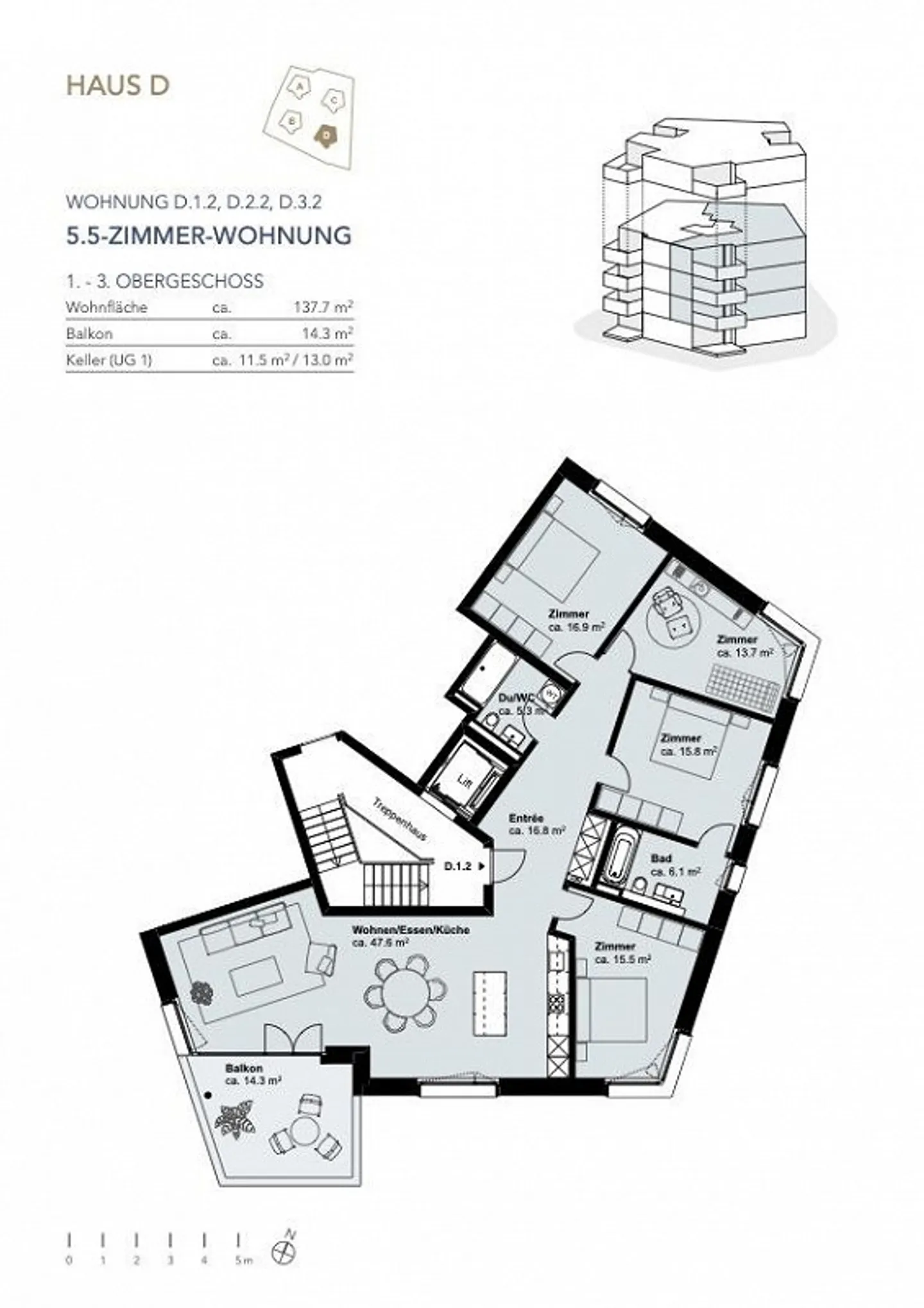 Prima occupazione appartamento 5.5 locali comfort moderno su 137 m2 - Foto 9 di 9