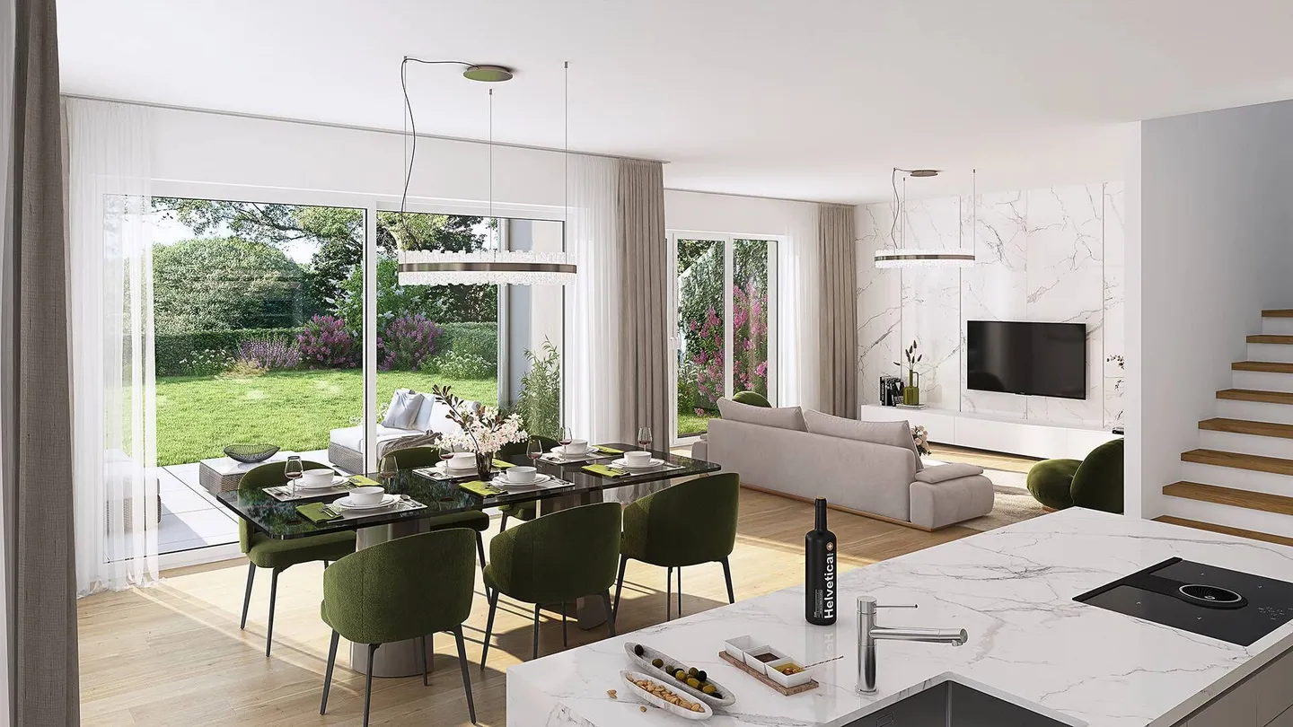 Doppelhaushälfte 5.5 Zimmer in Commugny - Foto 4 von 7