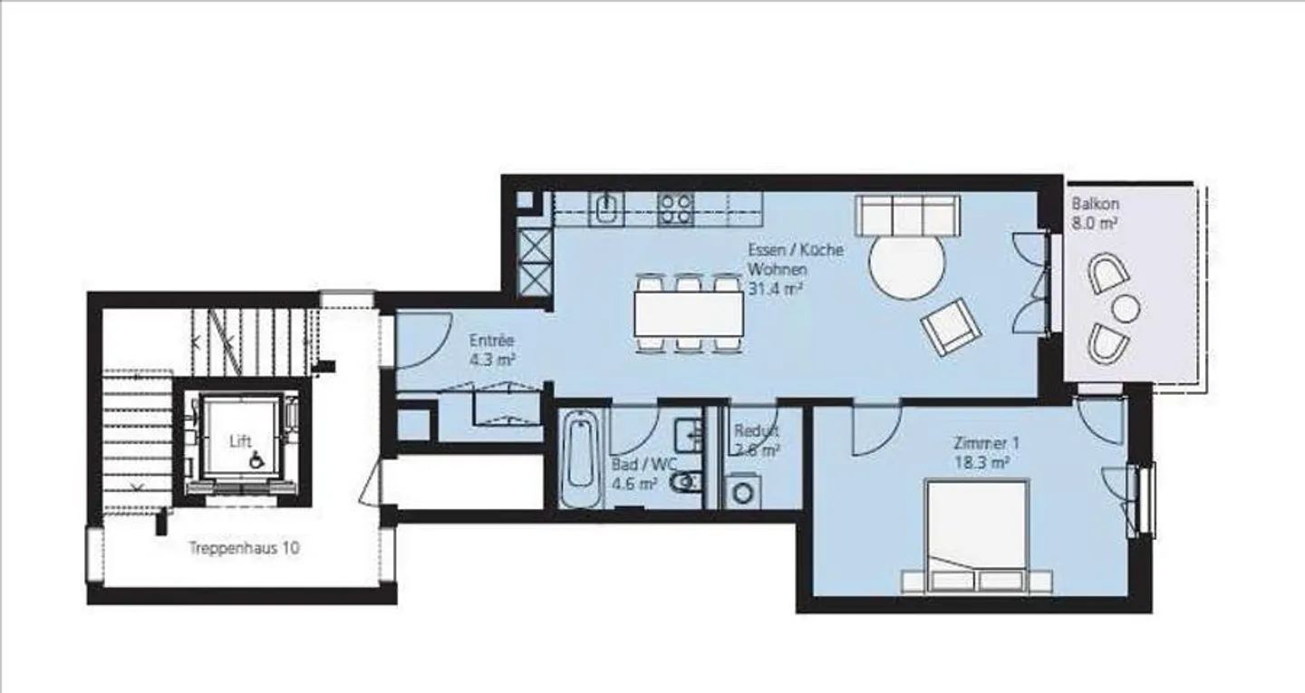 Modernes Apartment im Lindenhof - Foto 6 von 6