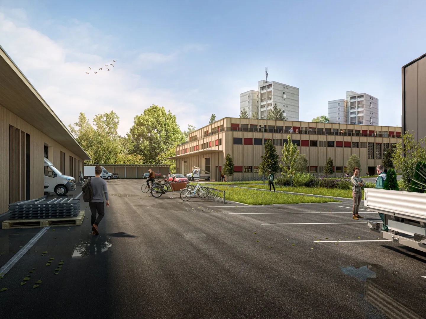 Nouveau parc commercial NEUHUUS - Hall commerciale avec une hauteur de plafond de 7,8 m - Photo 7 sur 8